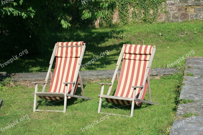 Concerns Sun Loungers Garden Summer Nature