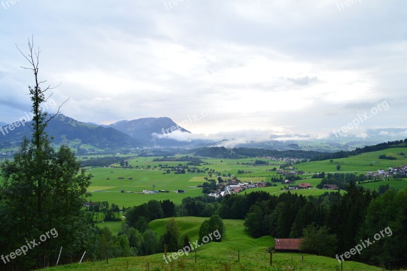 Landscape Allgäu Clouds Allgäu Alps Mountains