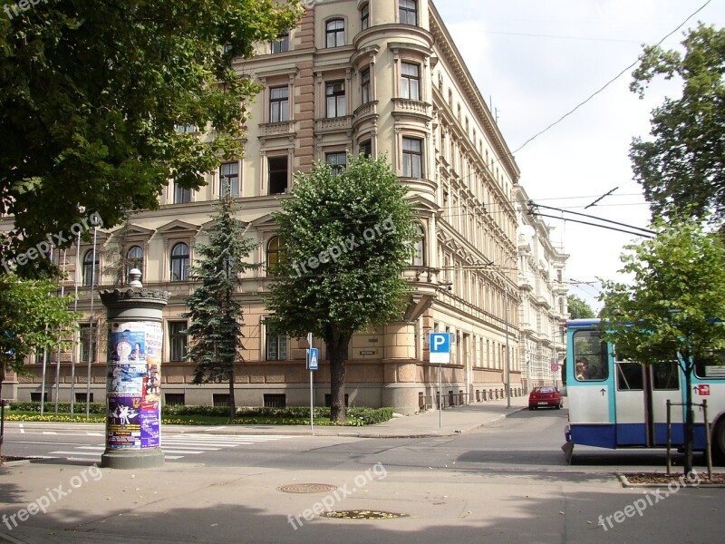 Riga Latvia Street Scene Europe