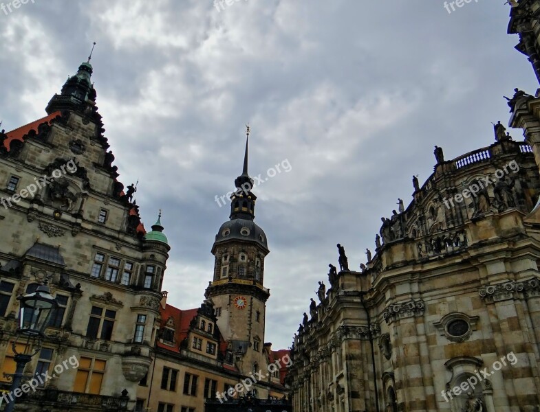 Hofkirche Dresden Historic Old Town Steeple Cathedral