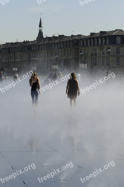 Bordeaux Place De La Bourse Fountain Free Photos