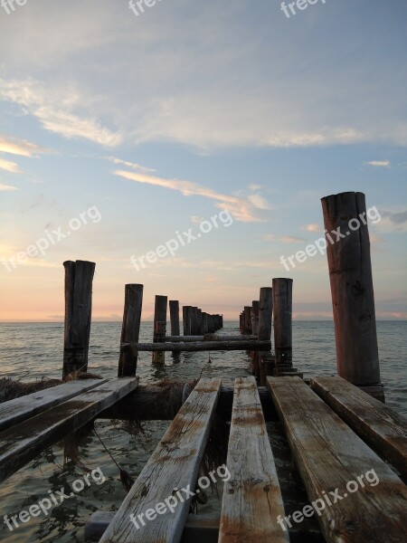 Web Sea Wooden Posts Baltic Sea Vacations