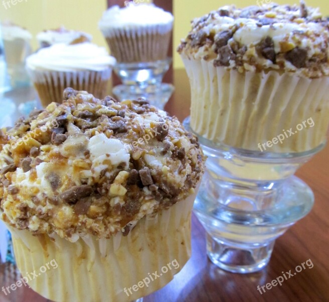 Cupcakes Icing Dessert Cake Food