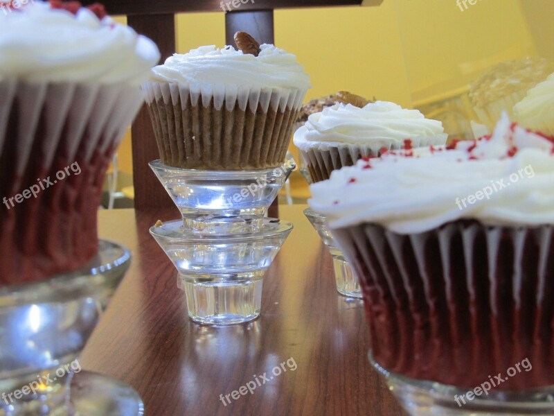 Cupcakes Icing Dessert Cake Food