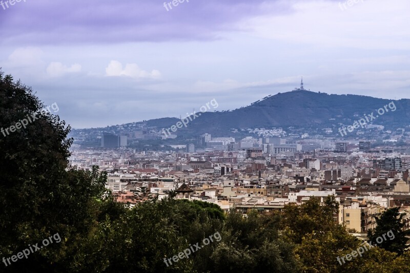 Panorama Barcelona Spain Free Photos