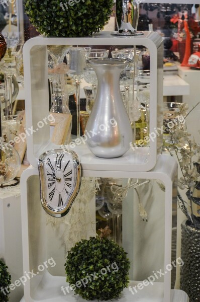 Clock Vase Exhibition Time Free Photos