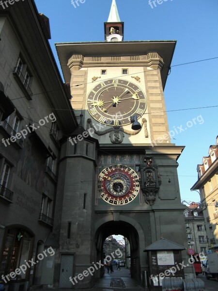 Bern Clock Tower Clock Switzerland Historic Center