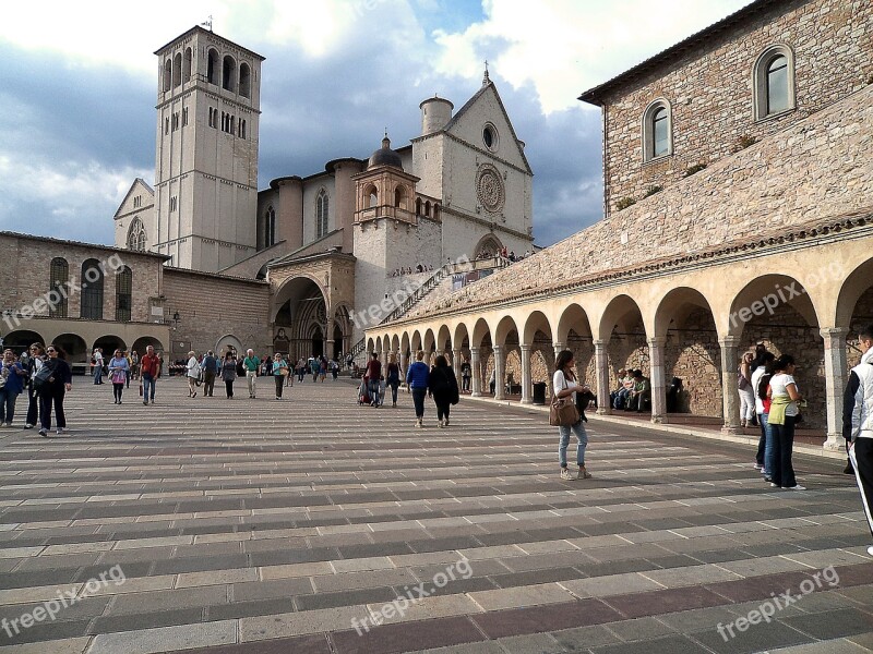 Assisi Church Italy Architecture Tower