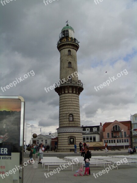 Warnemünde Lighthouse Baltic Sea Tower Building