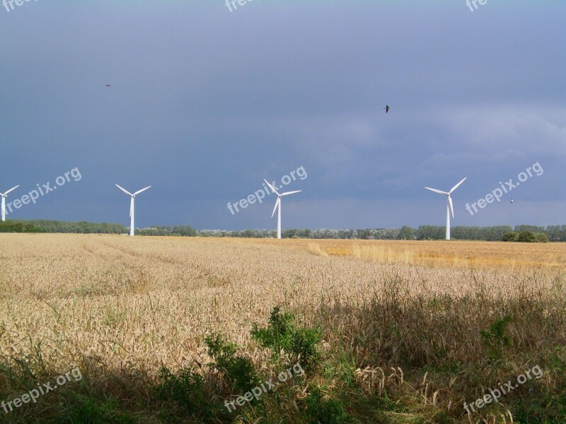 Wind Power Windräder Windmill Coast Northern Germany