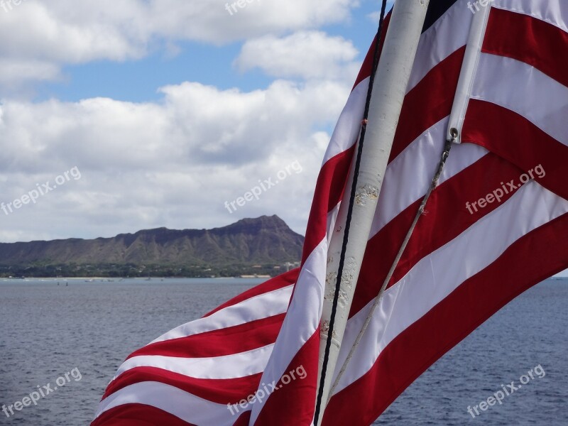 Us Flag Flag Usa Red White