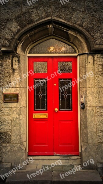 Door Red House Doorknocker Object