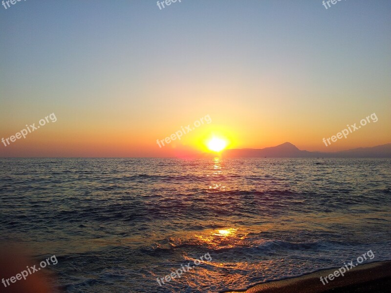 Sea Italy Basilicata Sunset Free Photos