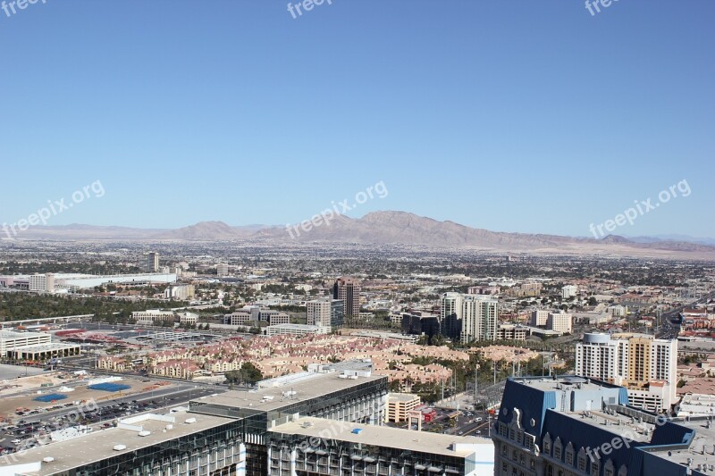 Las Vegas Landscape Sky City Desert