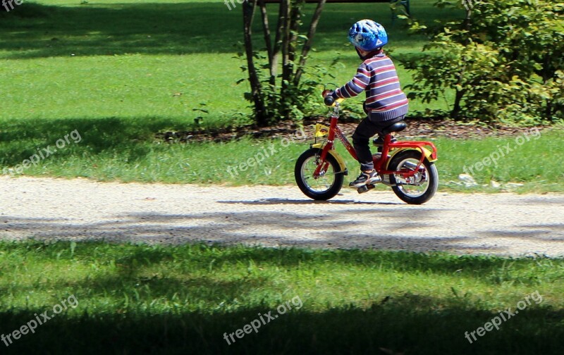 Child Wheel Drive Cyclists Cycle Path