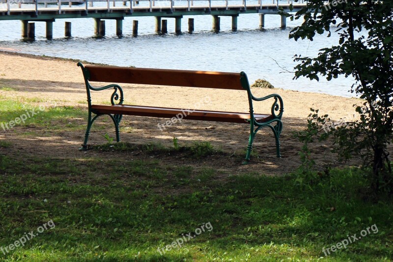 Seat Bank Lake Waters Bench