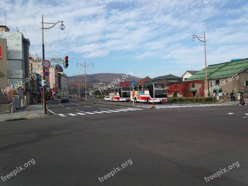 Road Intersection Hokkaido Otaru Free Photos