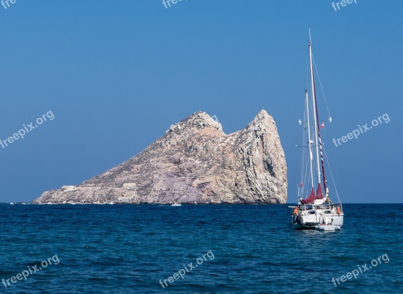 Rock Boat Beach Sea Landscape