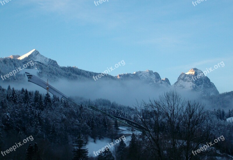 Ski Jump Winter Sports Bad Mitterndorf Mountains Ski Jumping