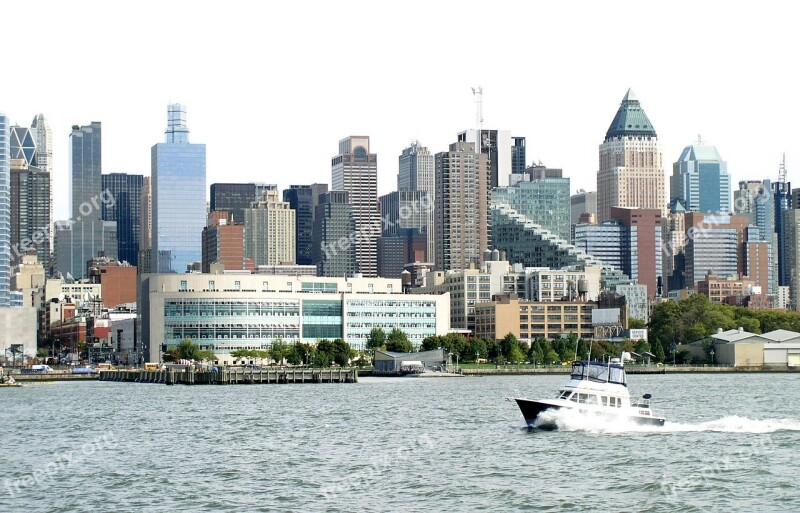 New York City View Skyscrapers Usa Houses