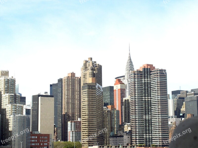 Skyline Skyscrapers New York Architecture Building