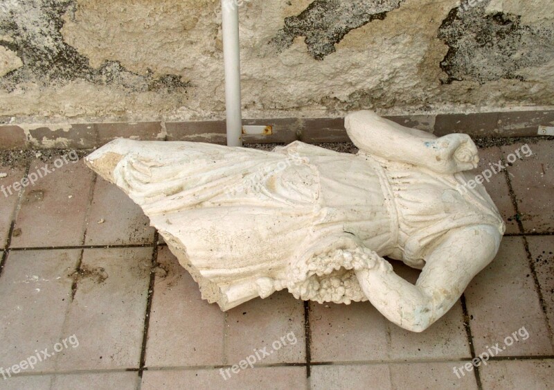 Sculpture Broken Marble Antiquity Past