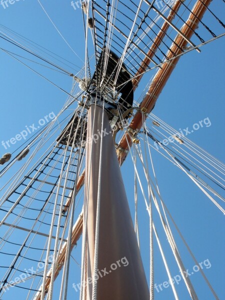 Mast Ship Boat Sailboat Rigging