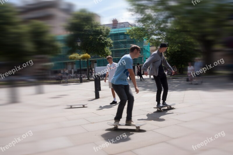 Skateboard Roll Move Means Of Transport Skateboarden