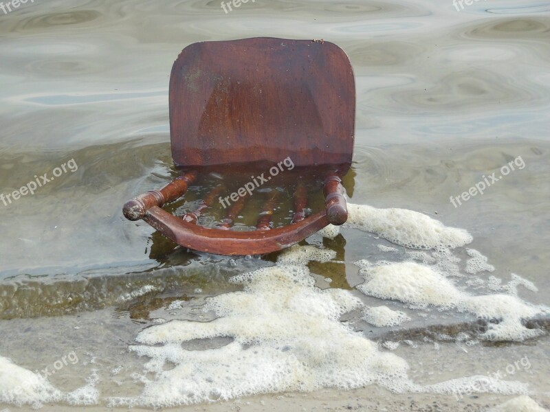 Flotsam Pollution North Sea Chair Garbage