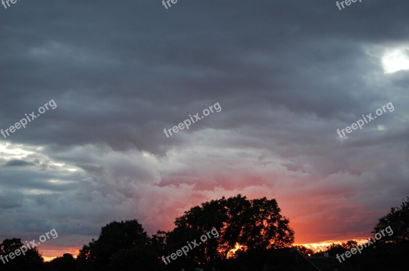 Sunset Cloud Vein Free Photos