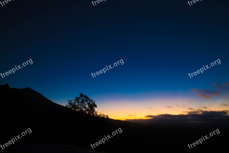 Sunrise Early Morning Bali Morning Landscape