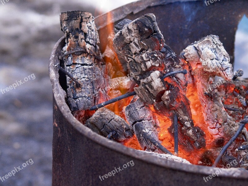 Oil Drum Old Drum Barrel Fire Wood Fire