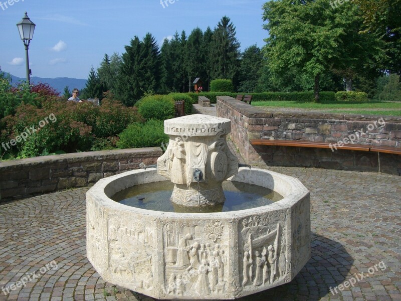 Fountain Sand Stone Lindenberg Black Forest Free Photos