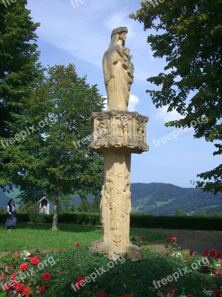 Marian Column Sand Stone Lindenberg Black Forest Free Photos