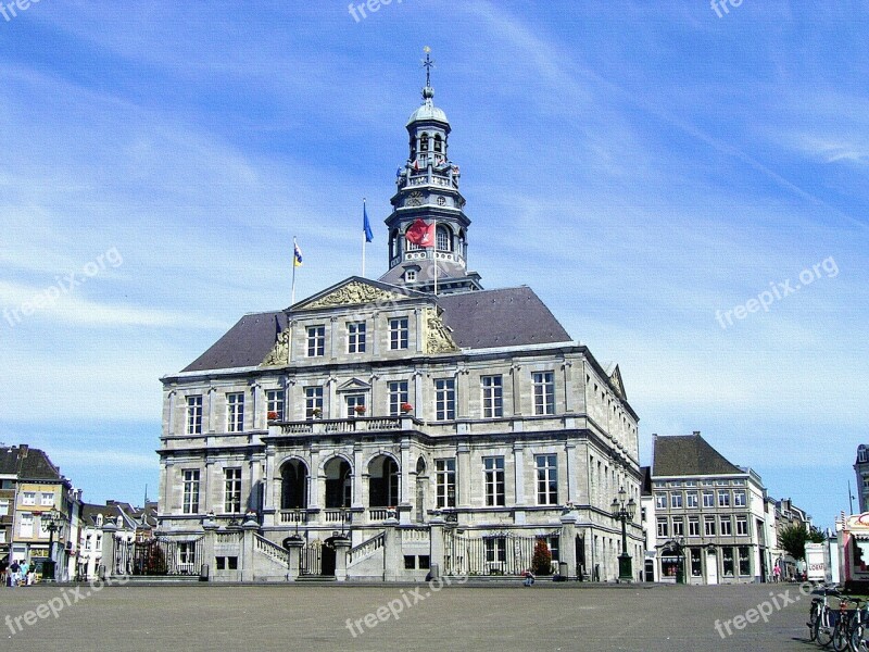 Maastricht Town Hall Historical Center Market Historic Building