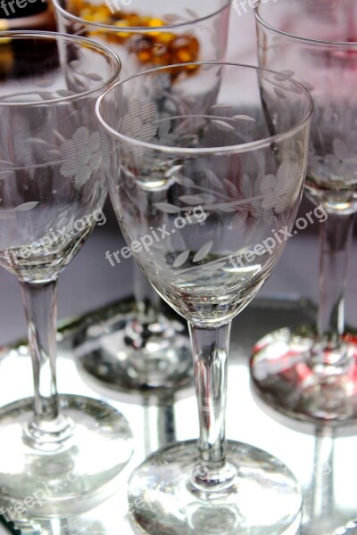 Wine Glass Crystal Engraving Glass Shiny