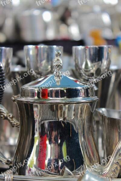 Pot Silver Silver Tankard Antique Shiny