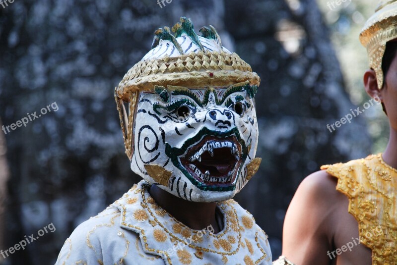 Man Theater Mask Performance Tourism