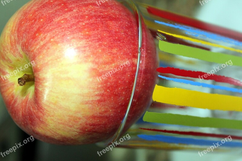 Fruit Glass Apple Red Food