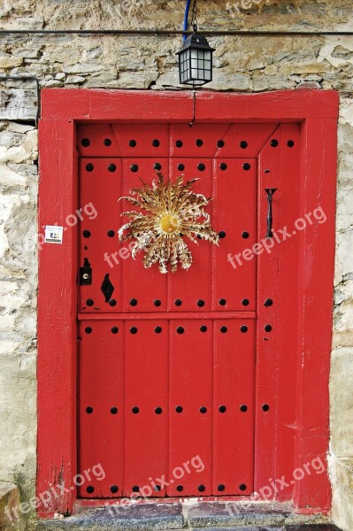 Door Red Network Street Lamp Eguzkilore