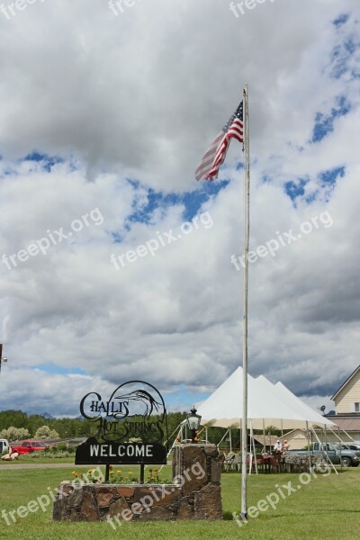 American Flag Flag Patriotism Farm Independence