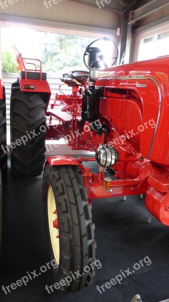 Tractor Porsche Red Nose Oldtimer Agriculture