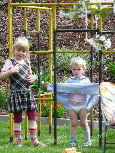 Playground Play Children Girl Climb