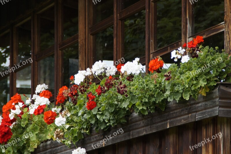 Balcony Glazed Old Farmhouse Facade