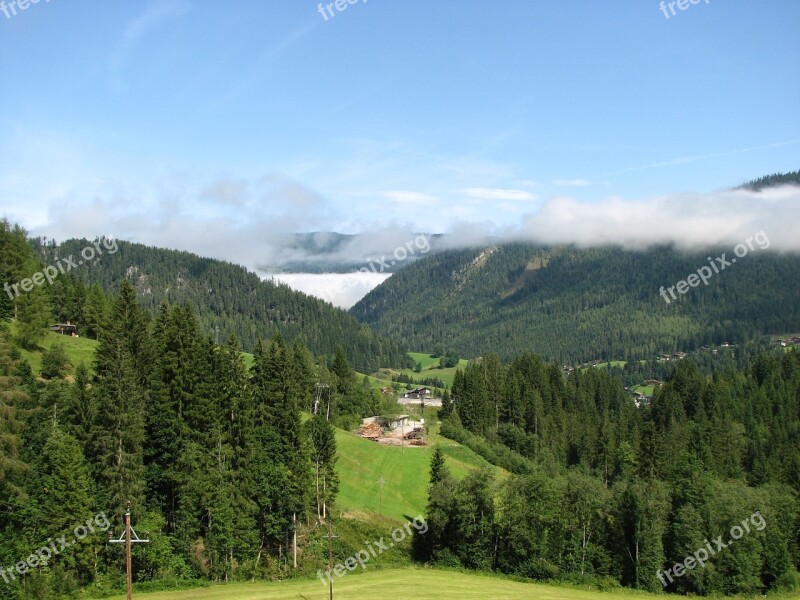 Mountain Alpine Clouds Sky Fog