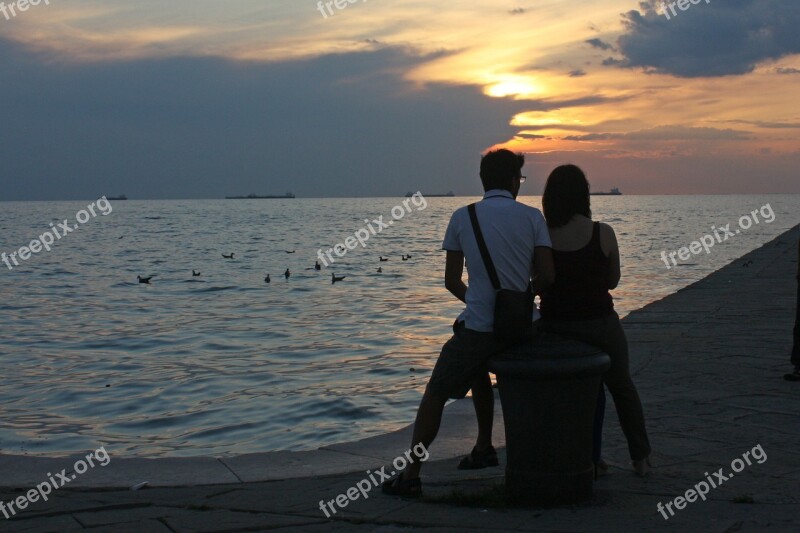 In Love Sunset Sea Summer Atmosphere