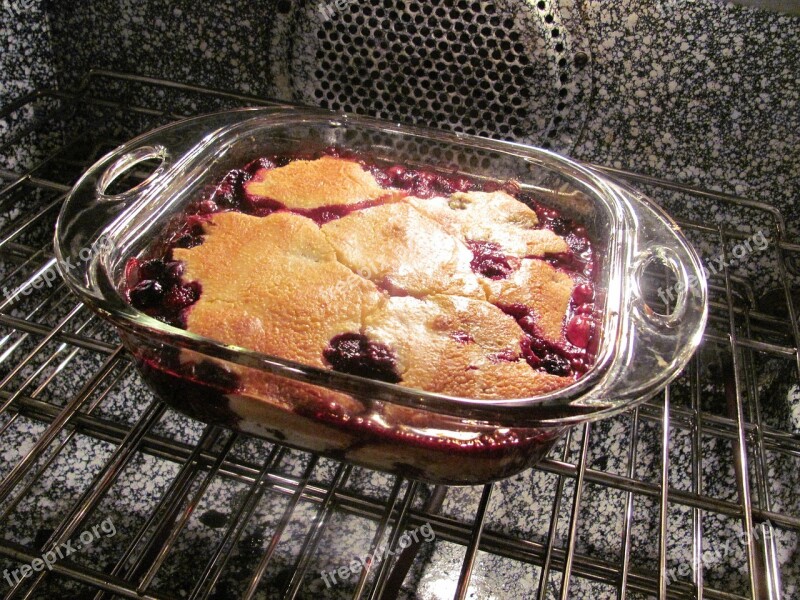 Berry Cobbler Baked Healthy Dessert Sweet