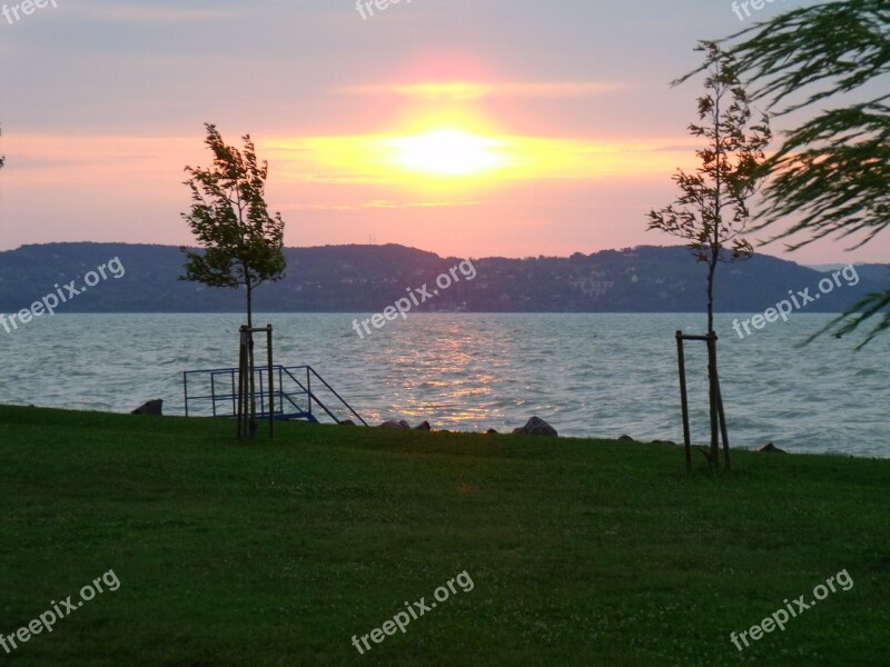 Lake Balaton Summer Rest Sunset Free Photos