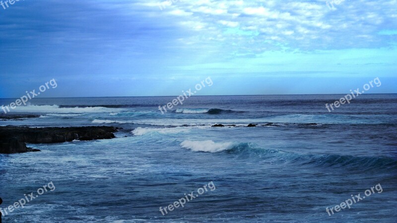 Indian Ocean Reunion Island Nature Blue Sky Beach