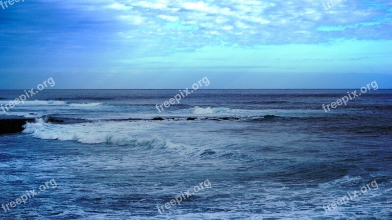 Indian Ocean Reunion Island Nature Blue Sky Beach